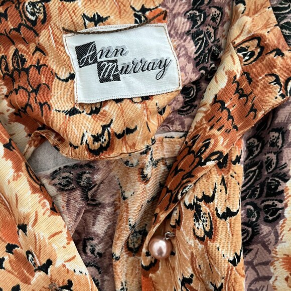 Vintage Feather Pattern Pearl Button Maxi - Picture 8 of 8